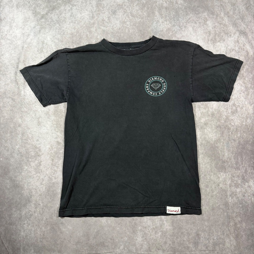 Diamond Supply Co Black Graphic Tee Skateboarding Mens Medium